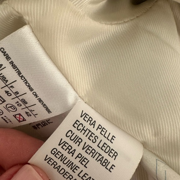 MaxMara Cream Leather Jacket - Picture 5 of 5